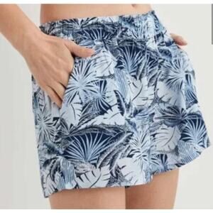 Aerie sz XL hawaiin pull on shorts with pockets beach lounge comfort EUC blue